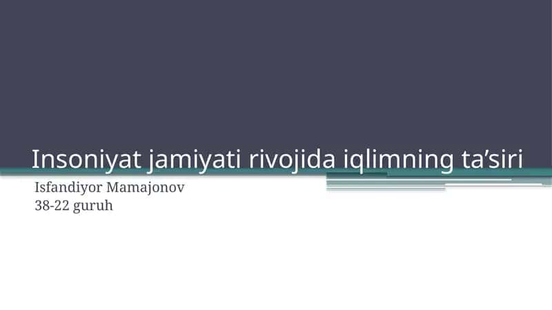 Iqlimning ta’siri 1