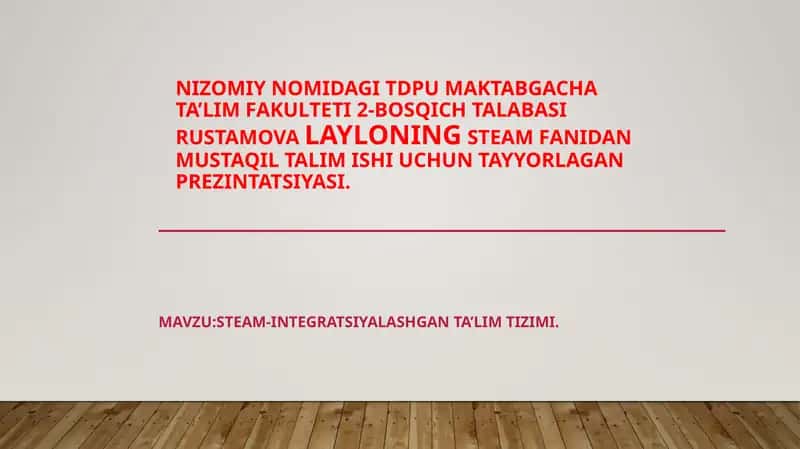 STEAM-INTEGRATSIYALASHGAN TA’LIM TIZIMI 1