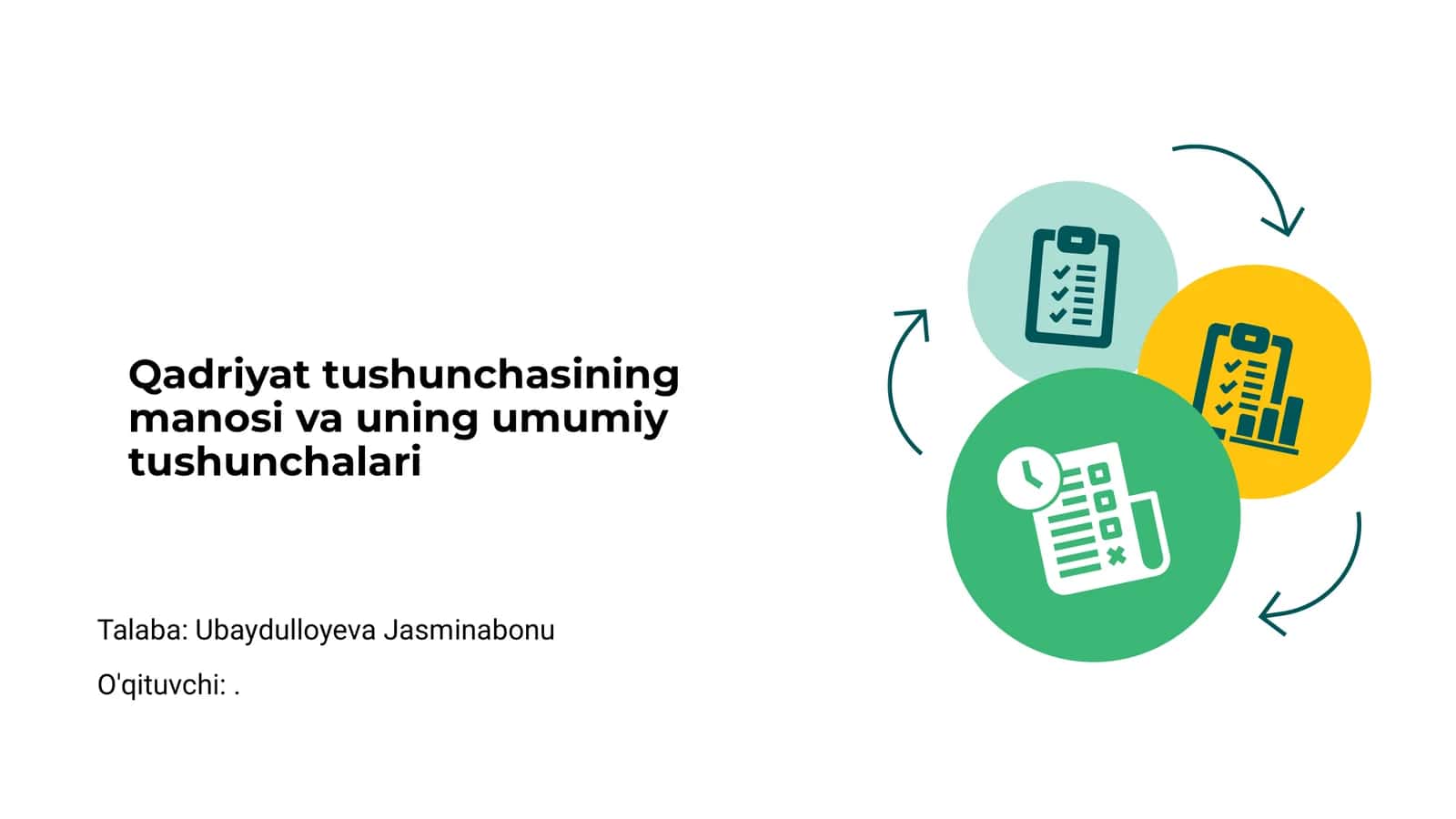 Qadriyat tushunchasining manosi va uning umumiy tushunchalari 1