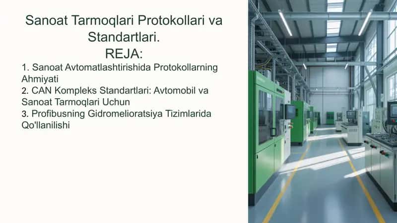 Sanoat Tarmoqlari ProtokollarivaStandartlari 1