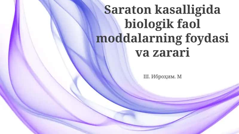 Biologik faol moddalar 1