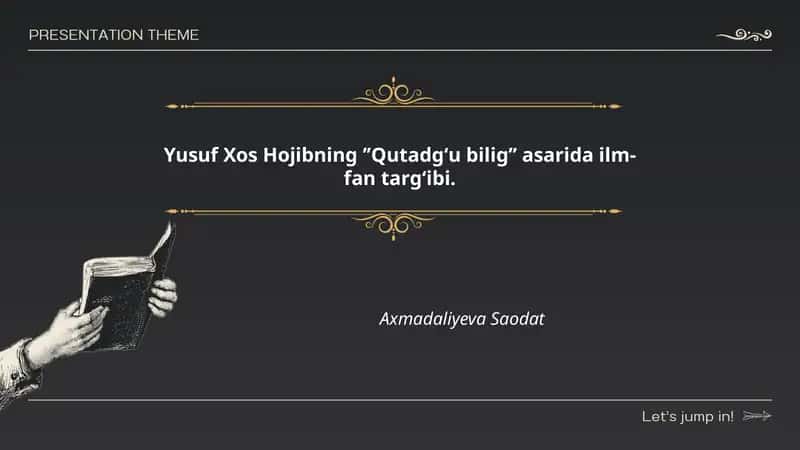Qutadgʻu Biligda ilm-fan targʻibining tarixiy konteksti 1