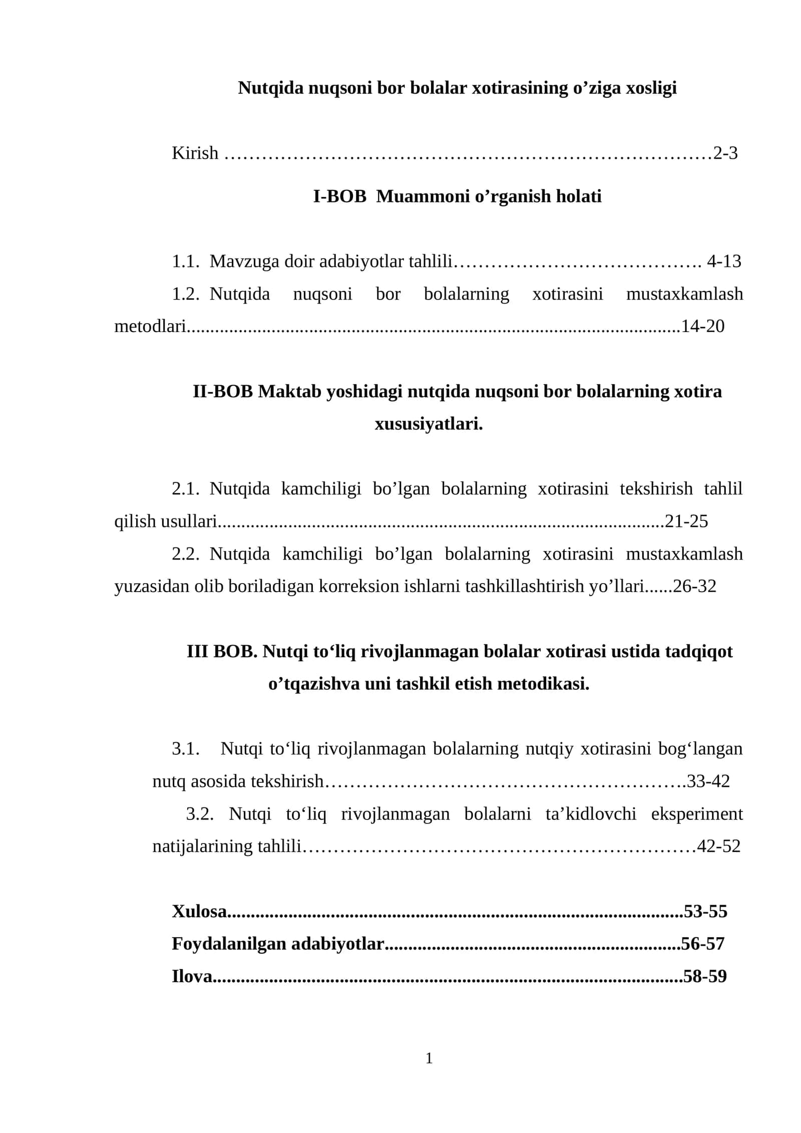 Nutqida nuqsoni bor bolalar xotirasining o’ziga xosligi 1