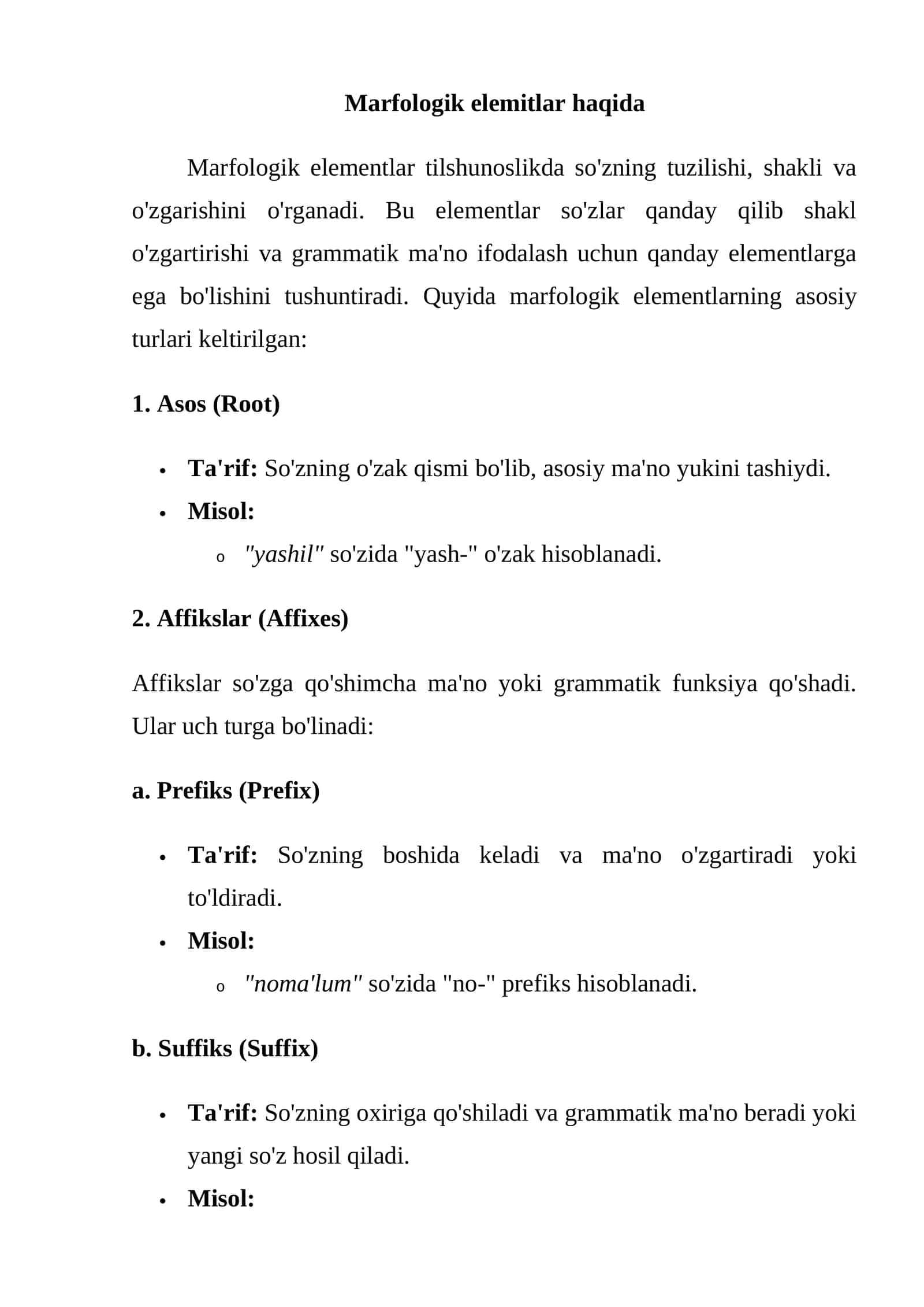 Marfologik elemitlar haqida 1