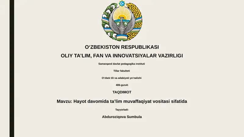 Umrbod ta'lim 1