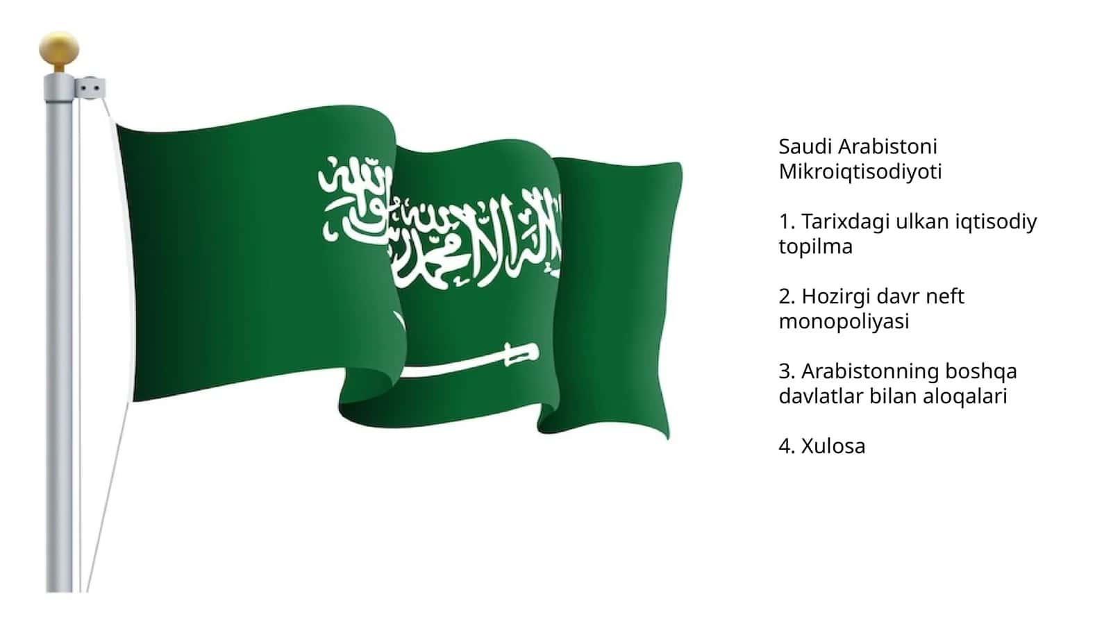 Saudi Arabistoni Mikroiqtisodiyoti 1