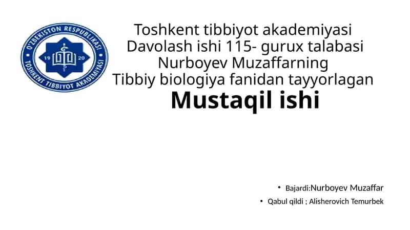 Sinfning hammavakillari parazitlari 1