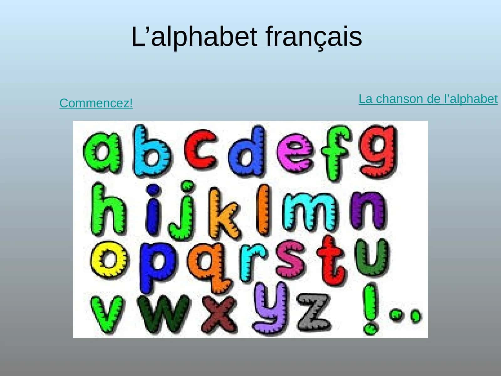 L'alphabet français 1