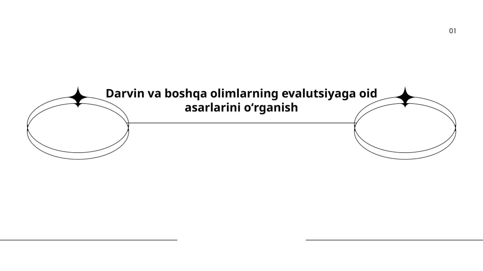 Darvin va boshqa olimlarning evalutsiyaga oid asarlarini oʻrganish 1