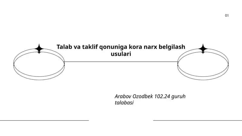 Talab va taklif qonuniga kora narx belgilash usulari 1
