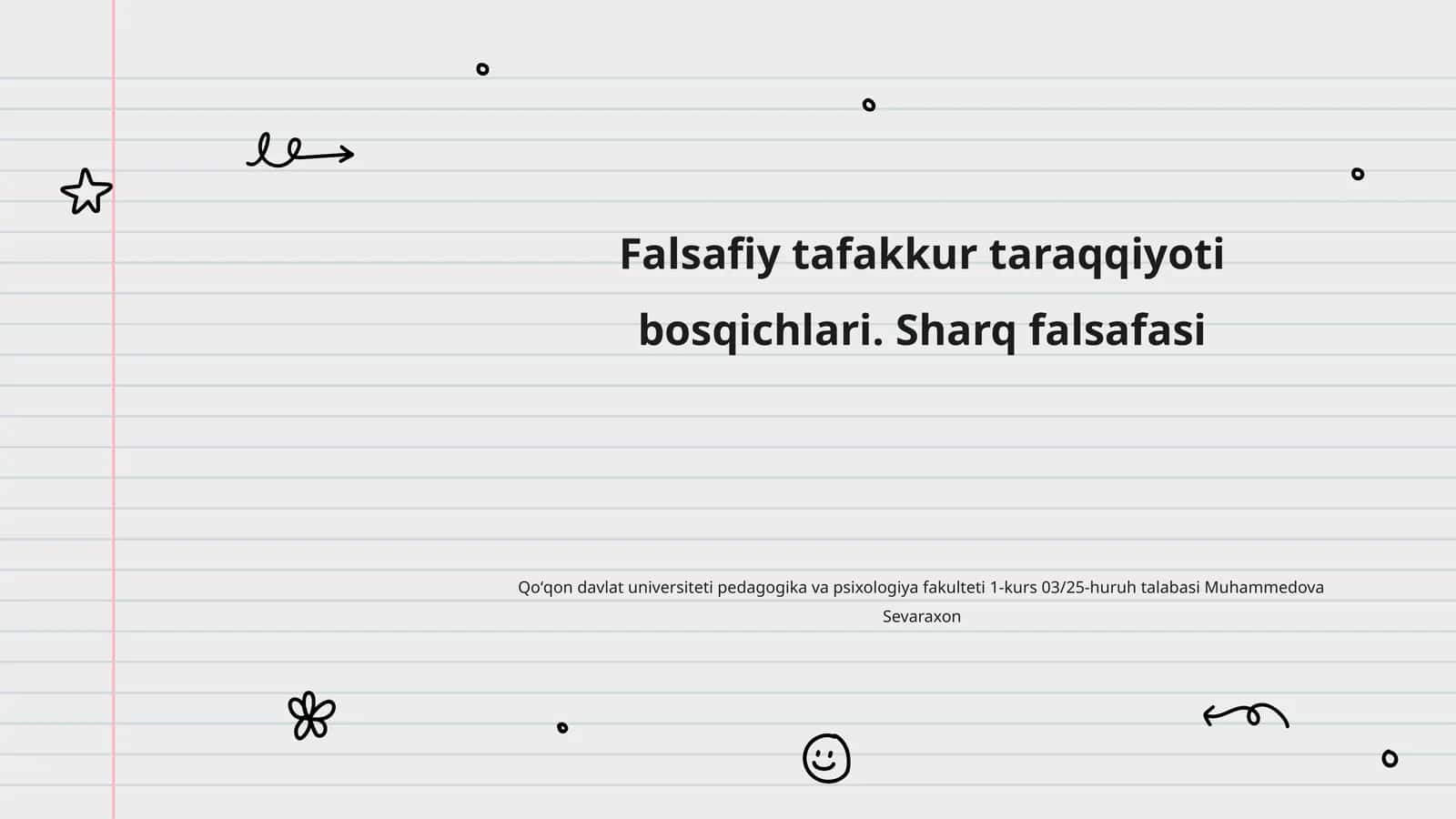 Falsafiy tafakkur taraqqiyoti bosqichlari. Sharq falsafasi 1