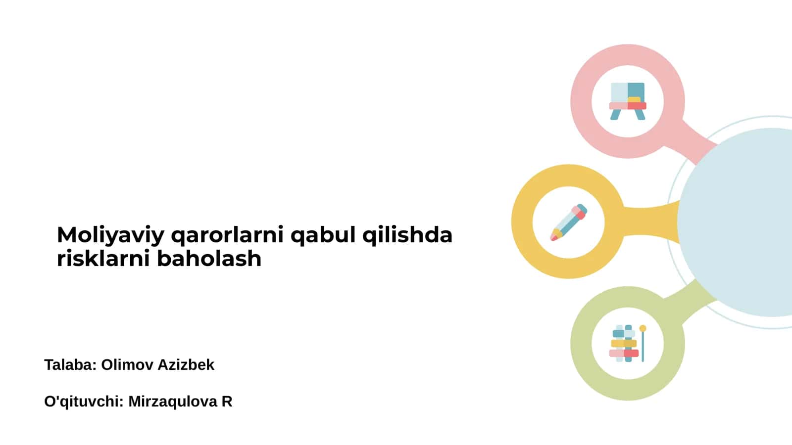 Moliyaviy qarorlarni qabul qilishda risklarni baholash 1