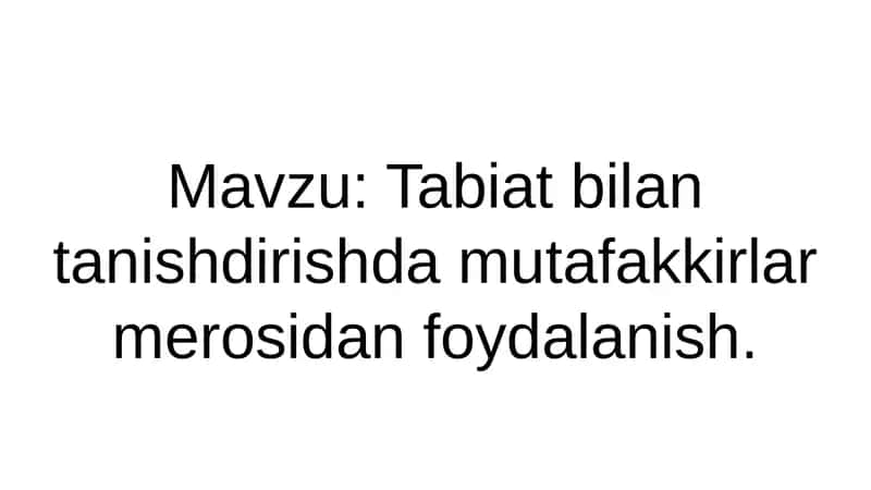 Tabiat bilan tanishish 1