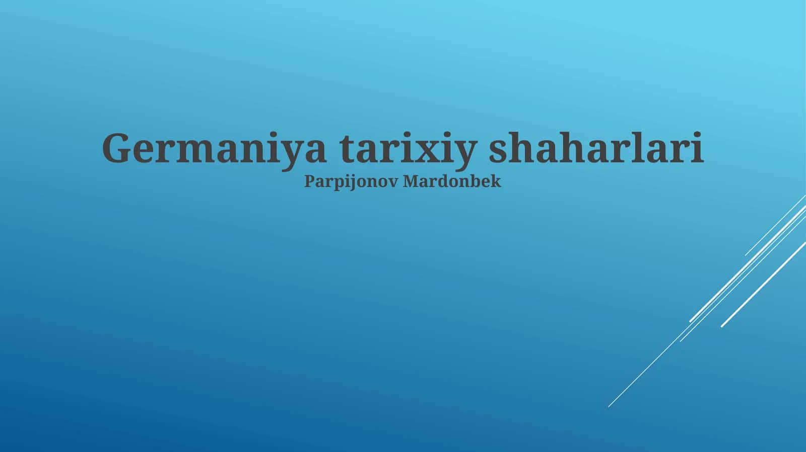 Germaniya tarixiy shaharlari 1