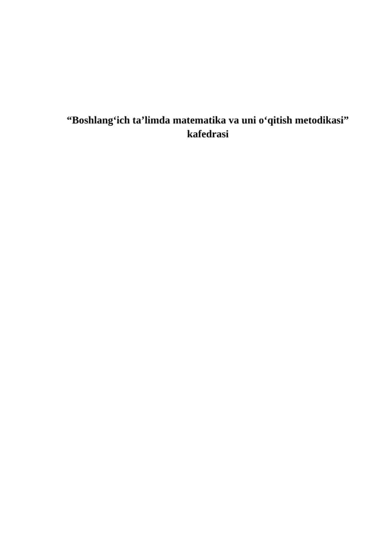 Boshlang‘ich sinf darslari, ularning metodikasi va gap turlarini o‘rgatish jarayoni 1