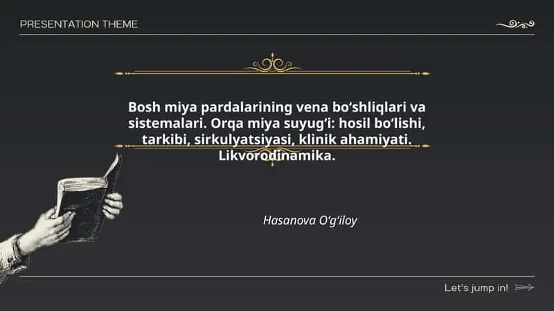 Bosh miya pardalarining vena boʻshliqlari va sistemalari 1