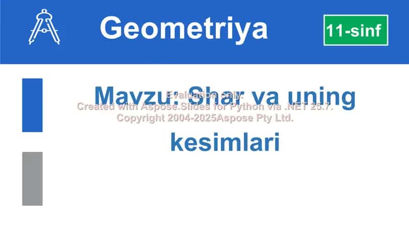 Shar va uning kesimlari 1