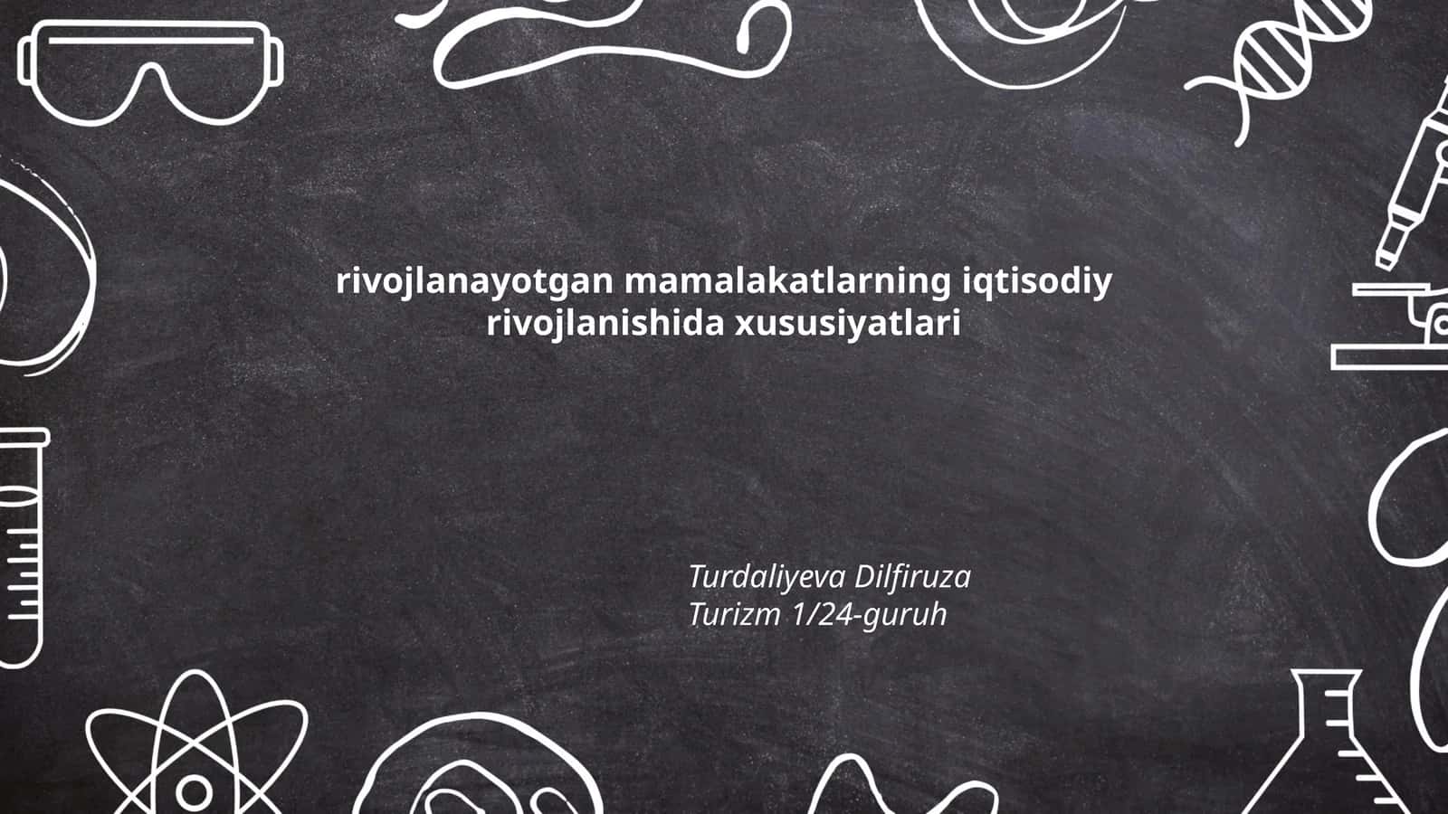Iqtisodiy rivojlanishida turizm 1