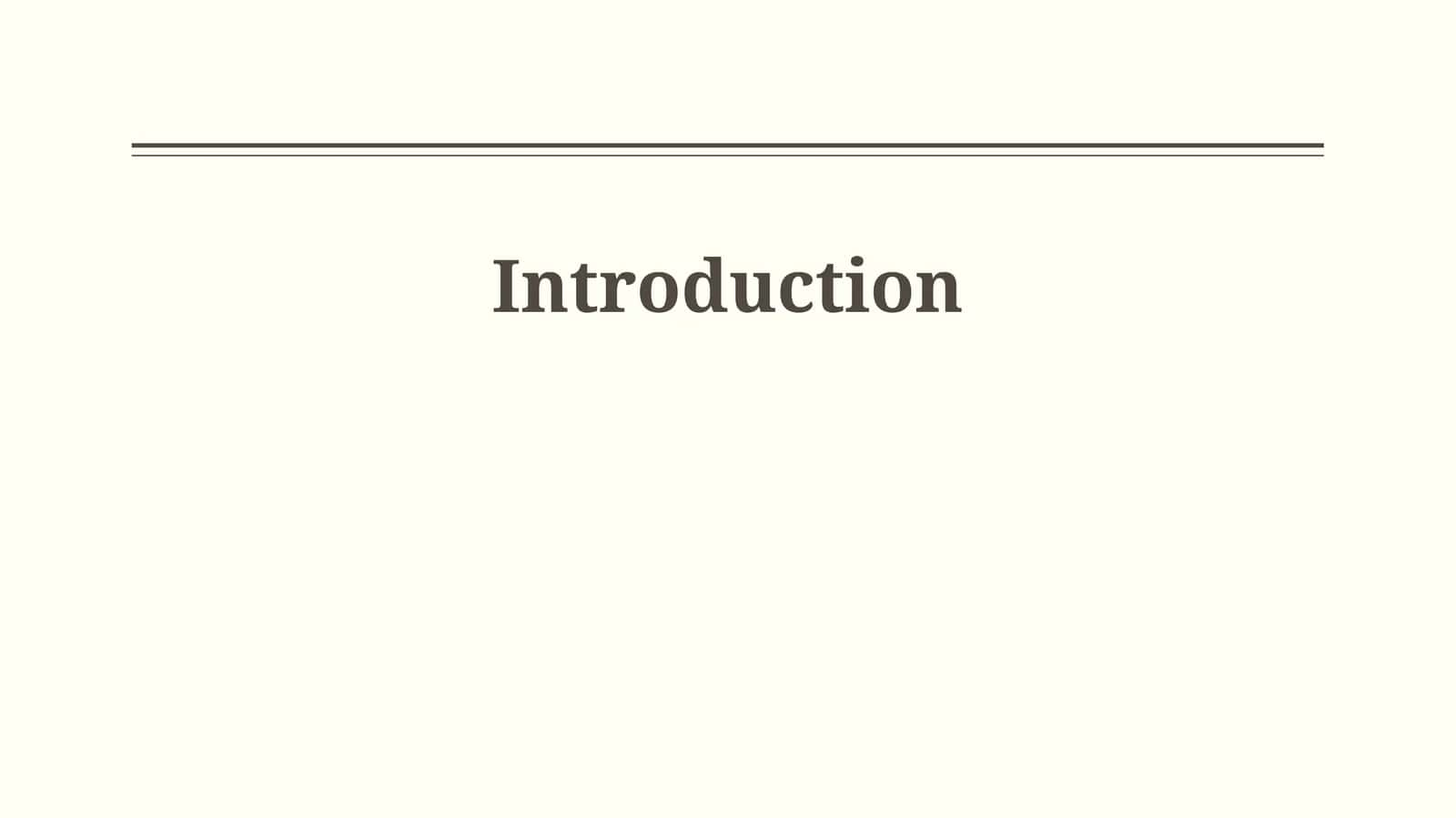 Introduction 1