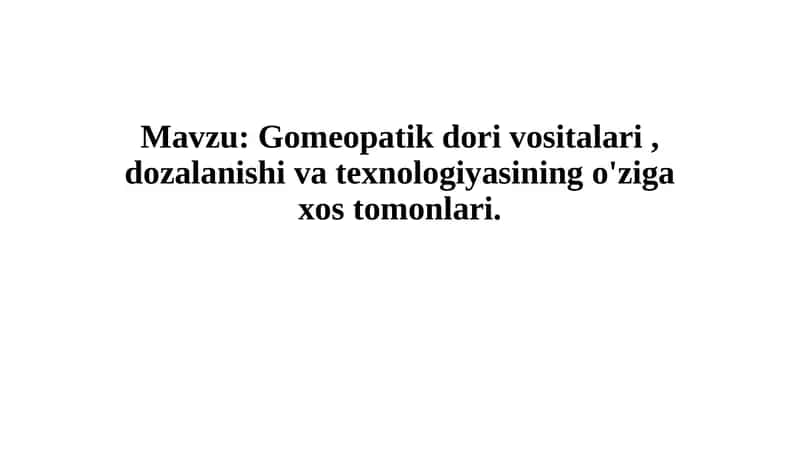 Gomeopatik dorilar 1
