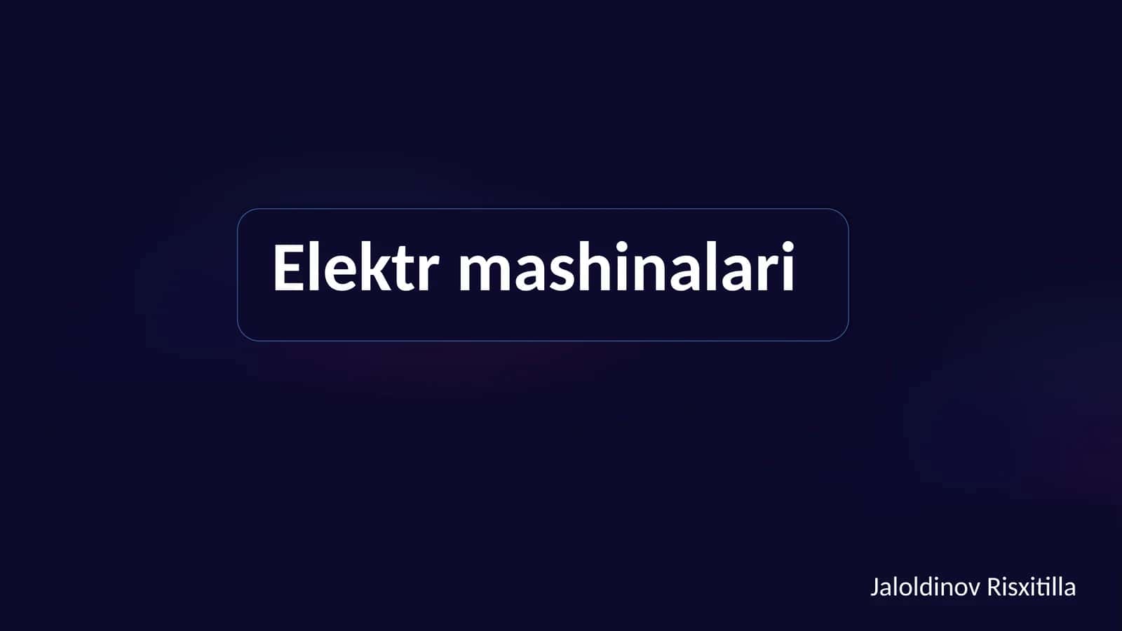 Asinxron Dvigatellar: Tuzilishi va Ishlash Tamoyili 1