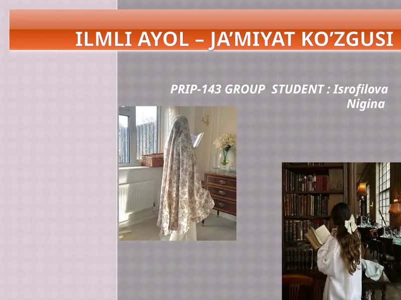 Ilmliayol– JA’MIYAT KO’ZGUSI 1