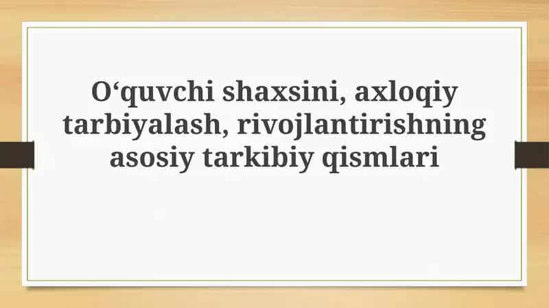 Shaxs shakllanish asosiy omillari 1