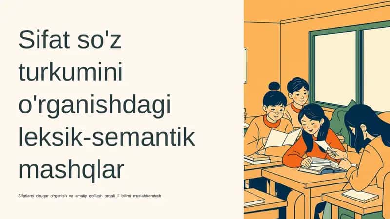 Sifat so'z turkumini o'rganish 1