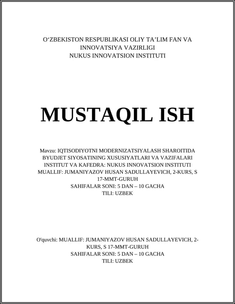 Byudjet siyosatining nazariy asoslari 1