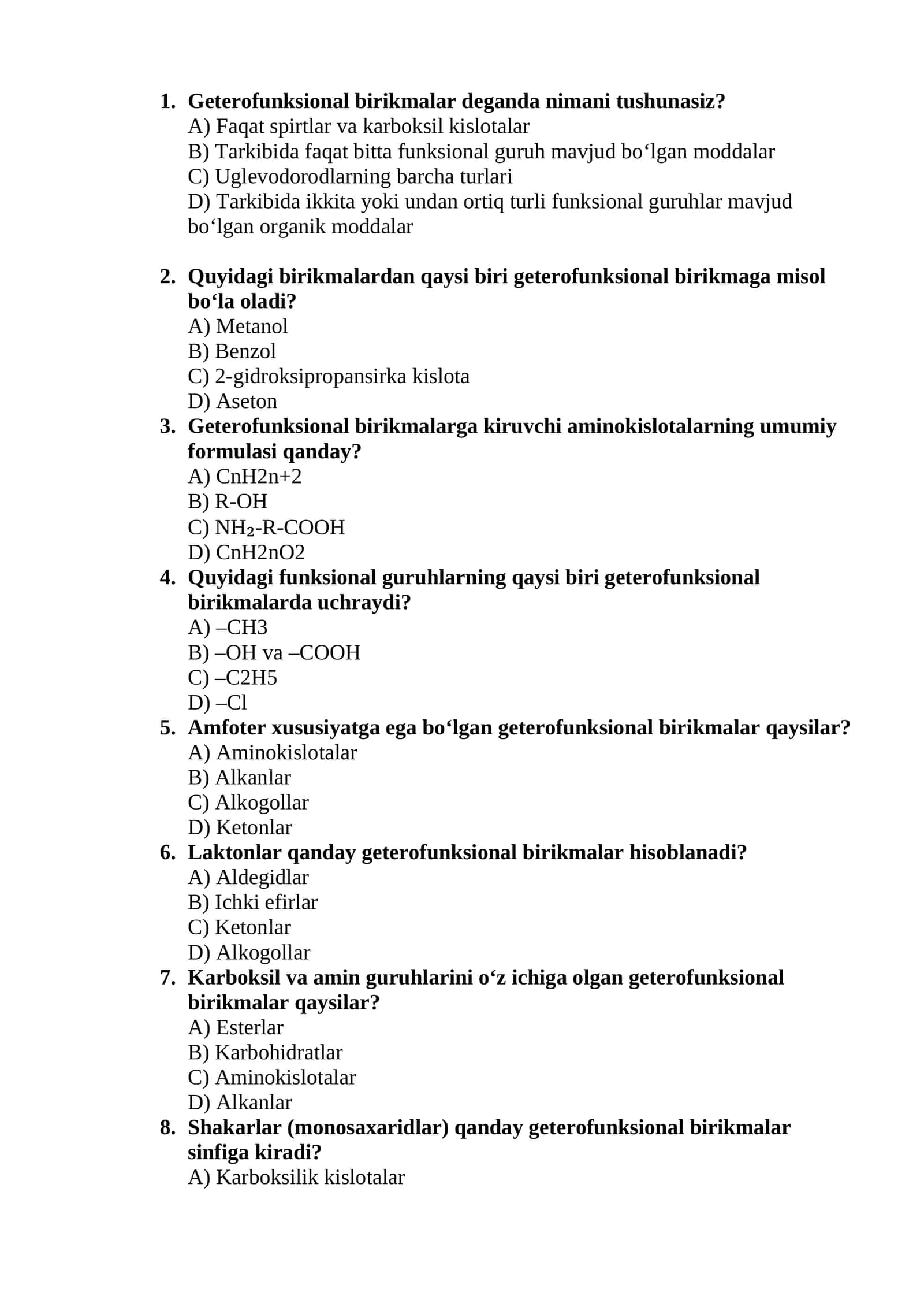 Geterofunksional birikmalar 1