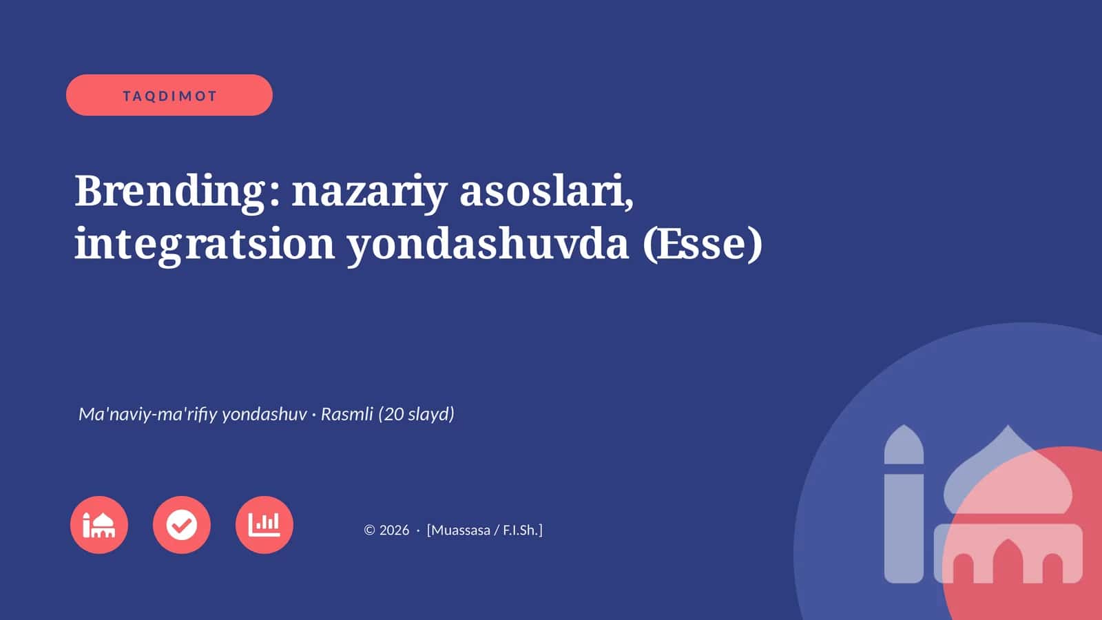 Brending: nazariy asoslari, integratsion yondashuvda (Esse) 1