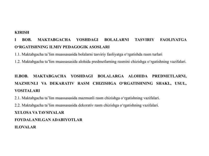 MAKTABGACHA YOSHDAGI BOLALARNI TASVIRIY FAOLIYATGA O‘RGATISHNING ILMIY PEDAGOGIK ASOSLARI 1