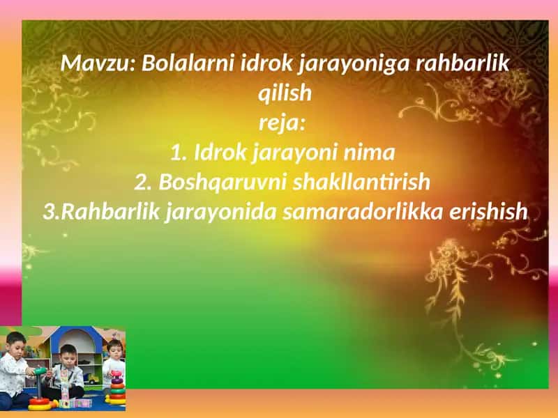 Bolalarniidrokjarayonigarahbarlikqilishreja 1