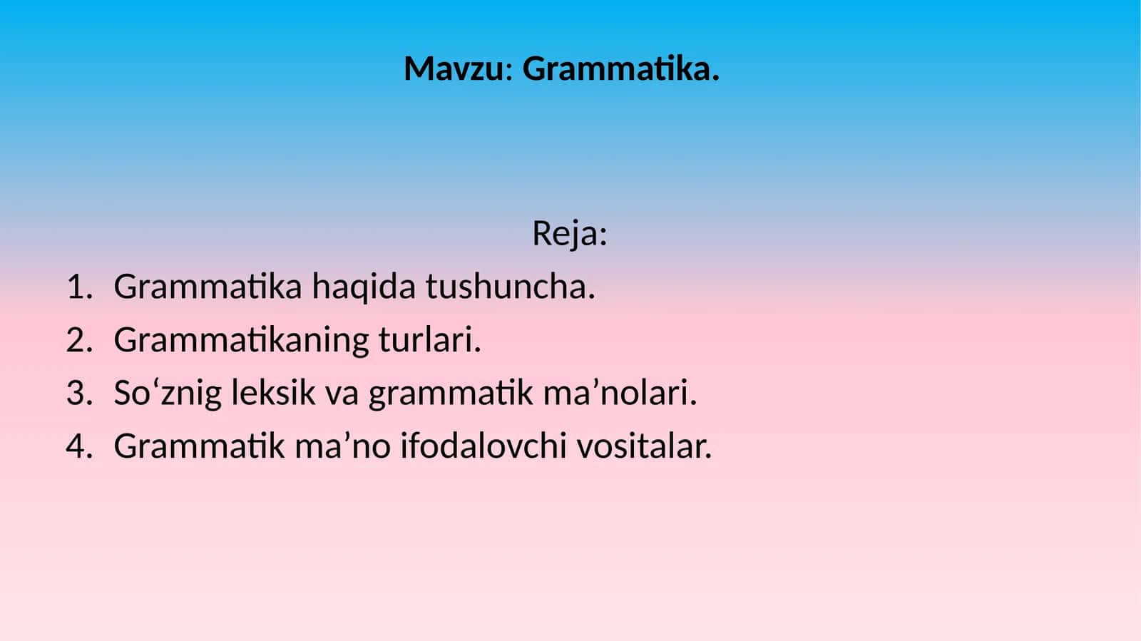 Grammatika 1