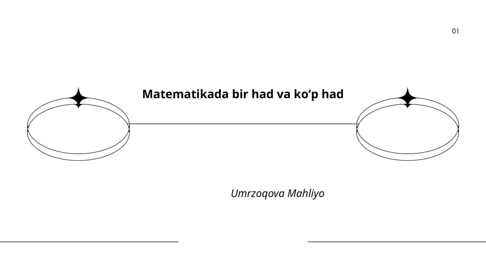 Matematikada bir had va koʻp had 1