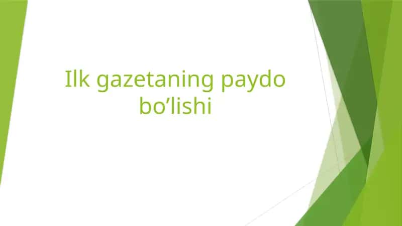 Ilkgazetaningpaydobo’lishi 1