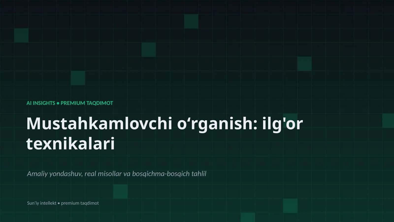 AI INSIGHTS • PREMIUM TAQDIMOT 1