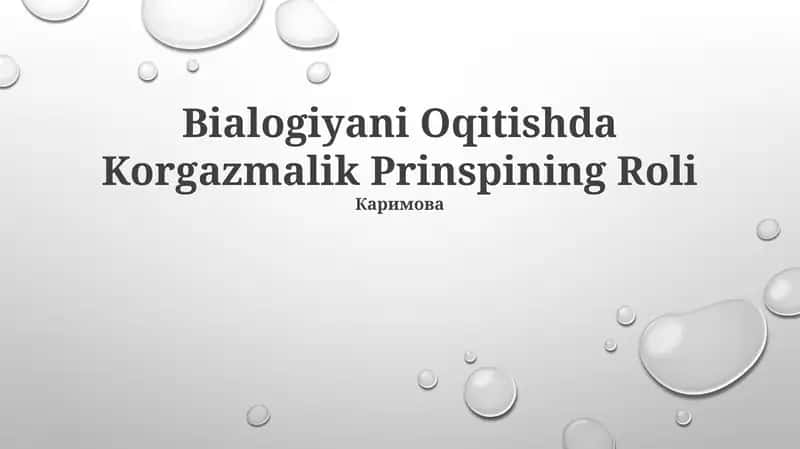 Bialogiyani Oqitishda Korgazmalik Prinspining Roli 1