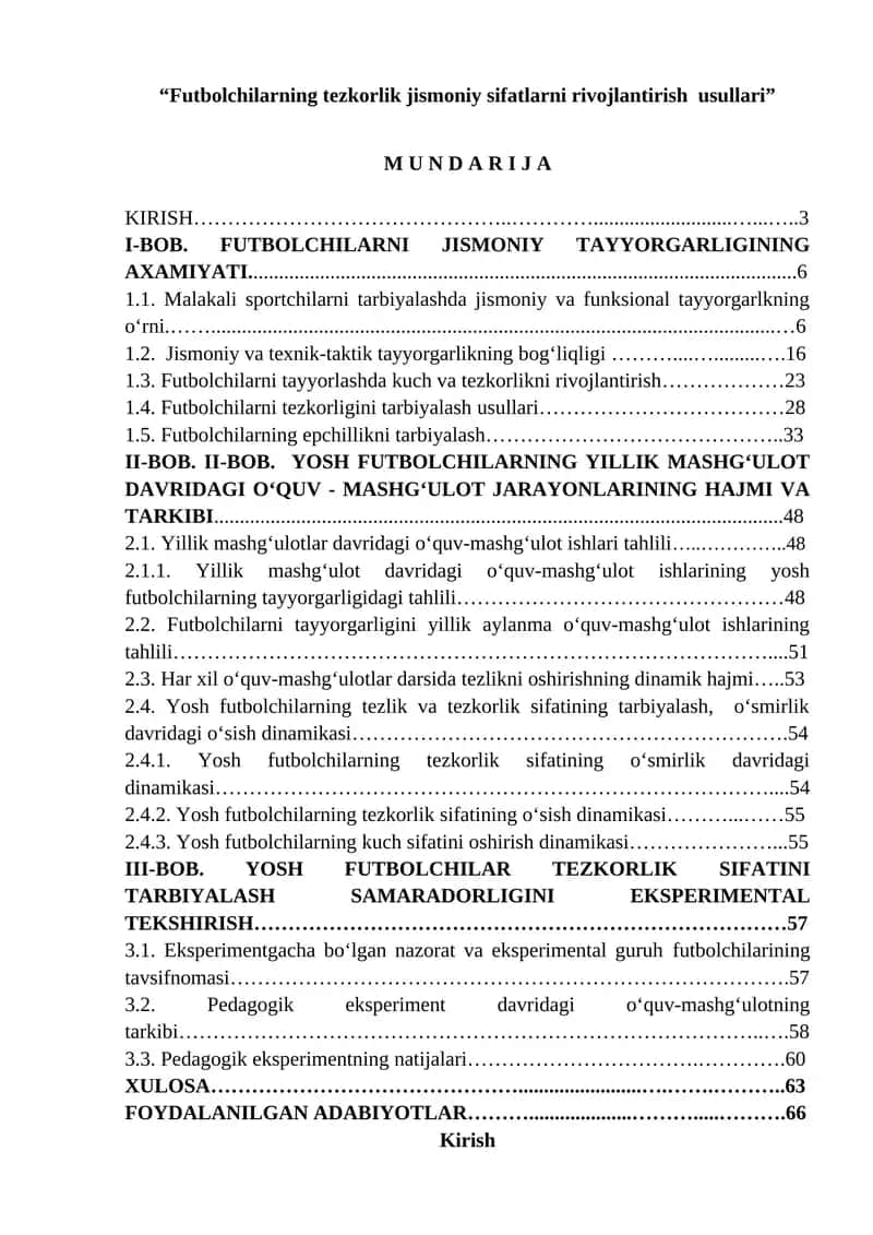 Futbolchilarning tezkorlik jismoniy sifatlarni rivojlantirish  usullari 1