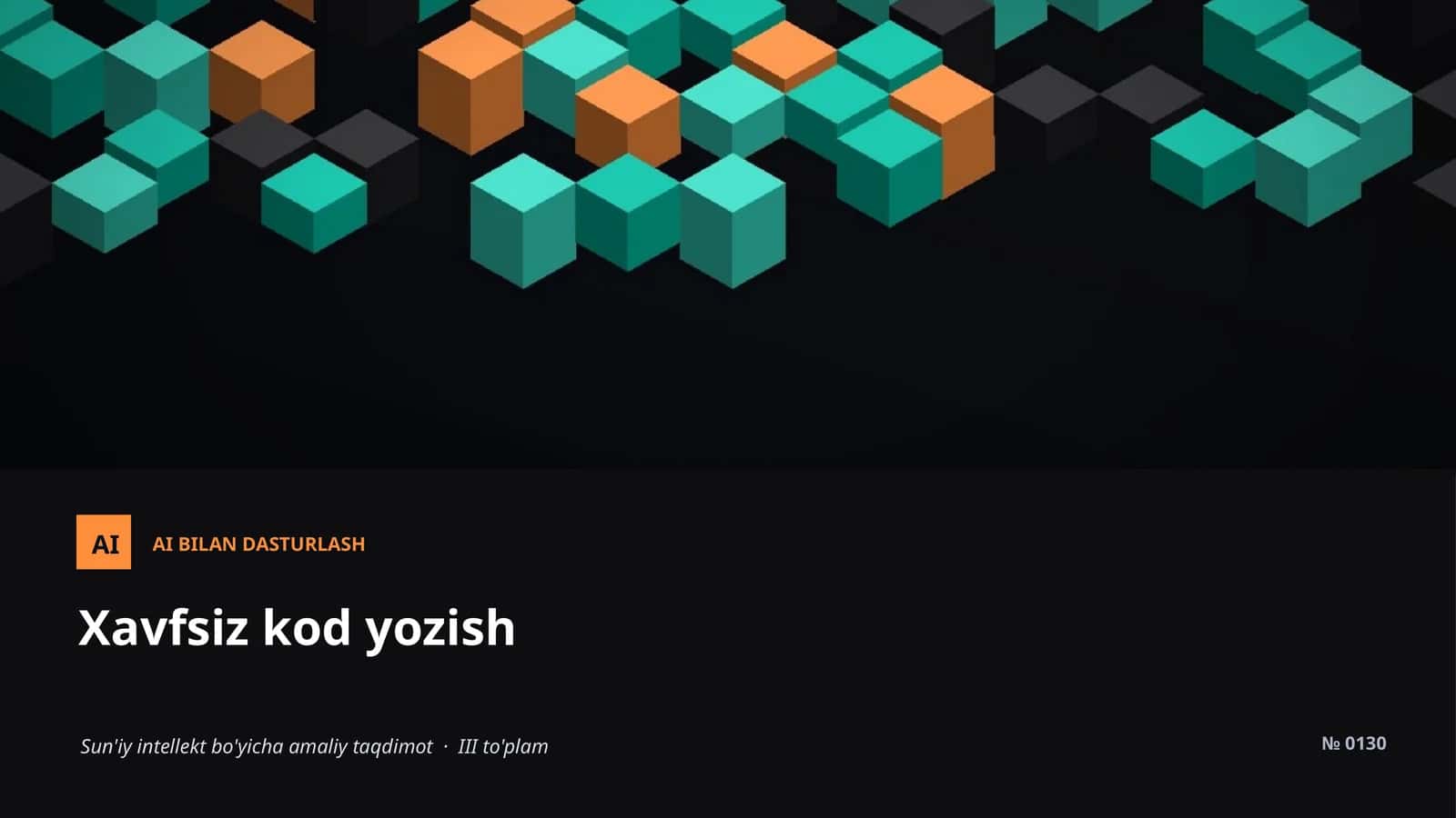 Xavfsiz kod yozish 1