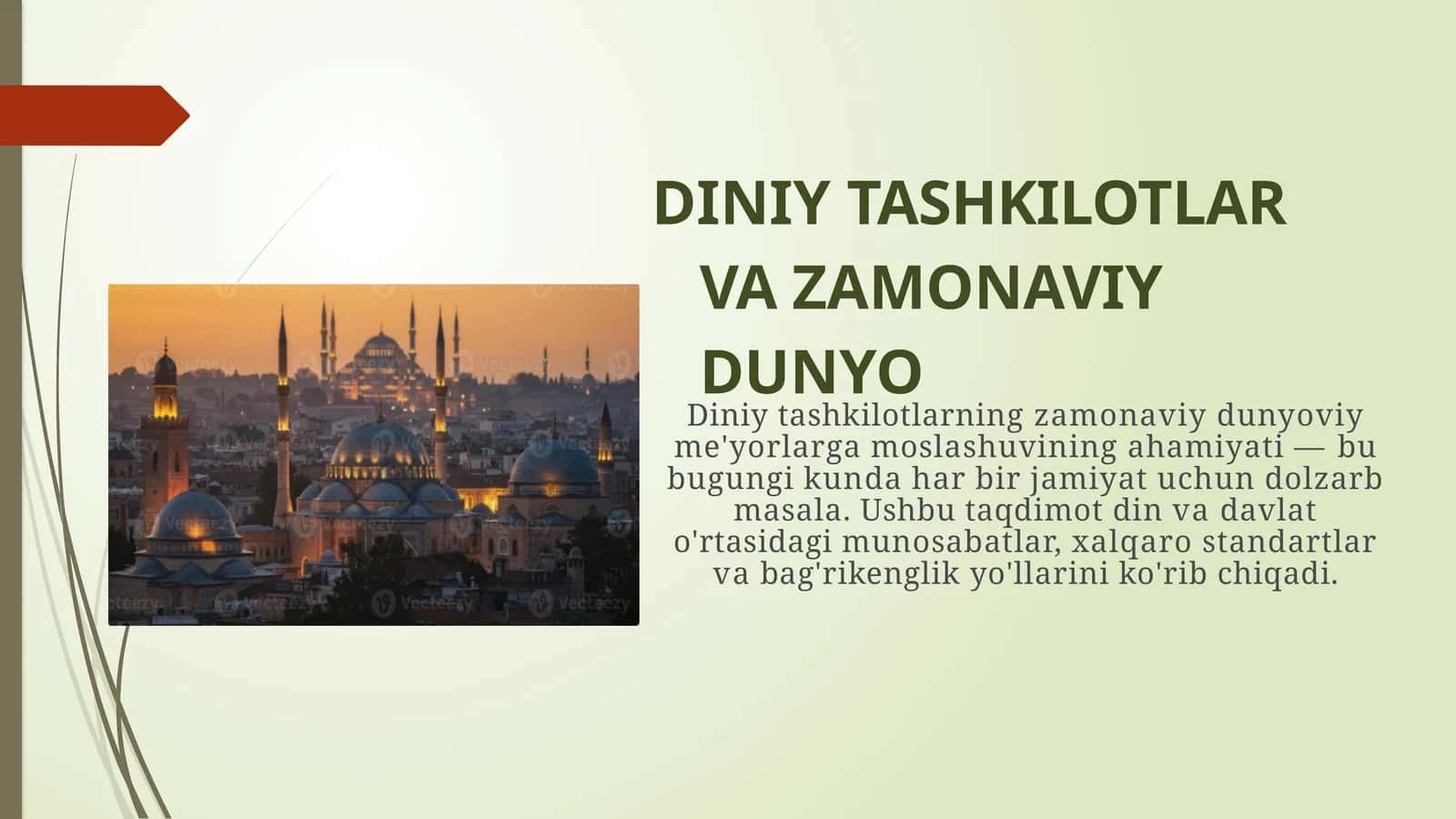 DINIY TASHKILOTLAR VA ZAMONAVIY DUNYO 1