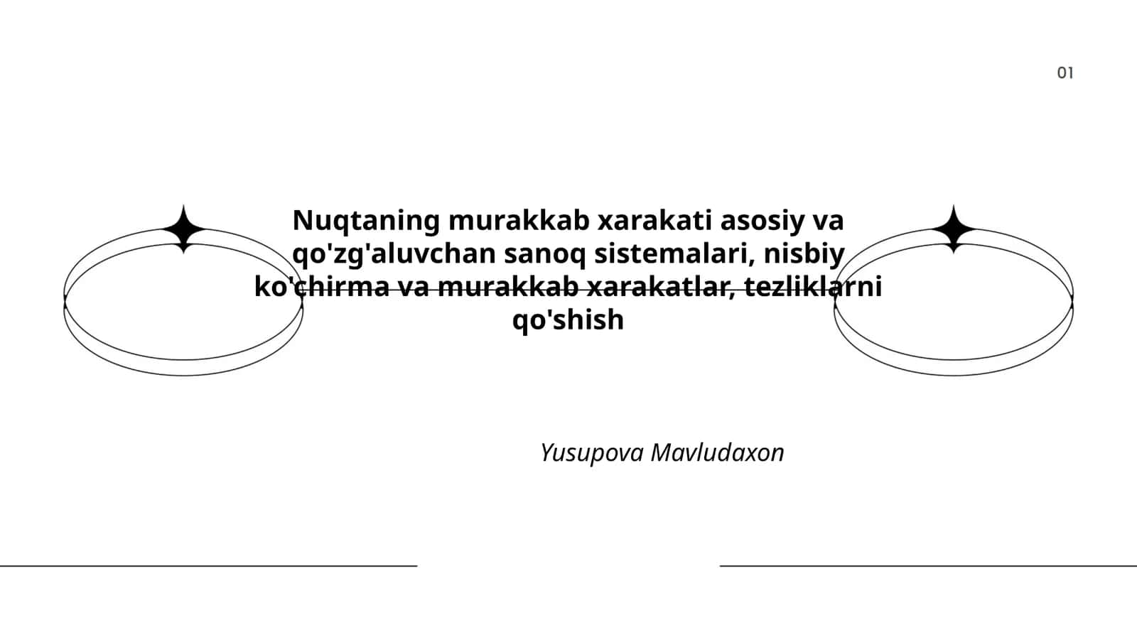 Nuqtaning murakkab harakatini tahlil 1