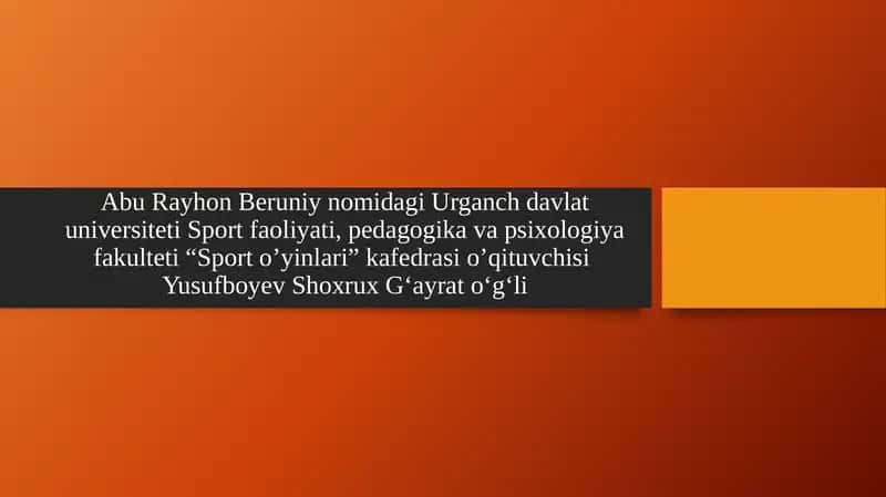 Sportchilarning tayyorgarligi 1