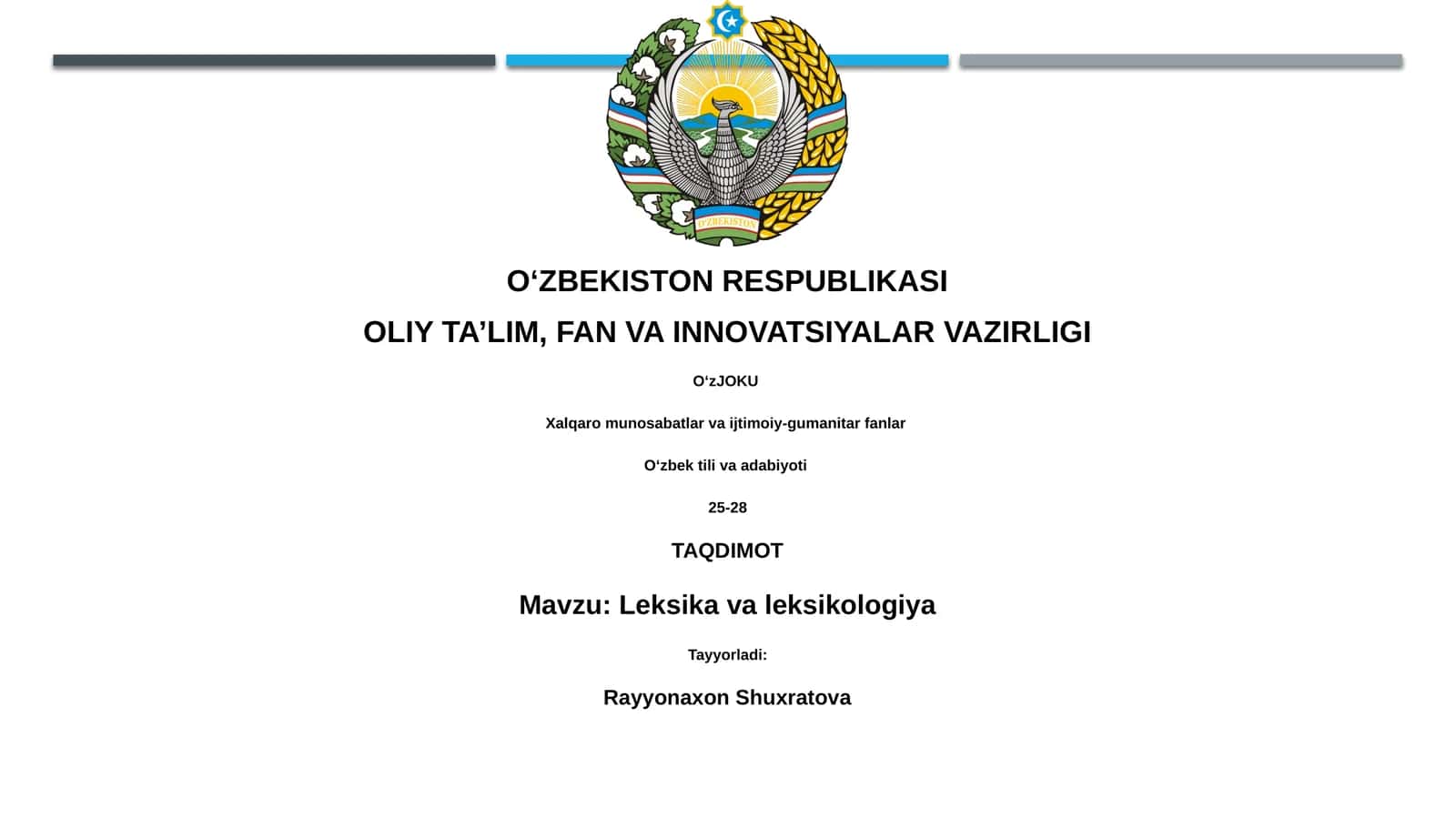 Leksika va leksikologiya 1