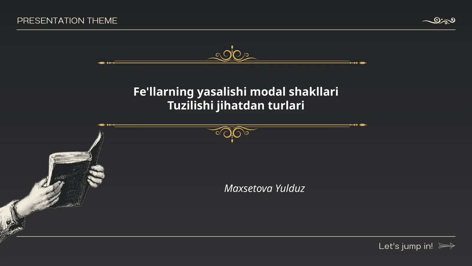 Fe'llarning yasalishi modal shakllari 1