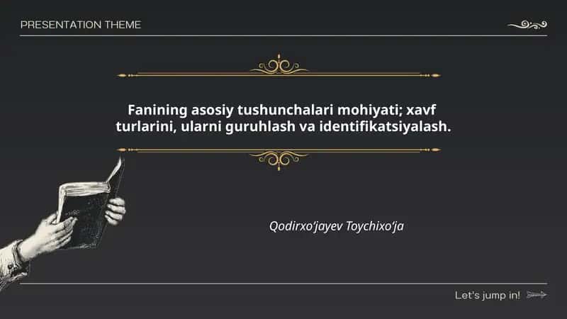 Fanning asosiy tushunchalari 1