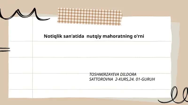 Notiqlik san'atida nutqiy mahoratning o'rni 1