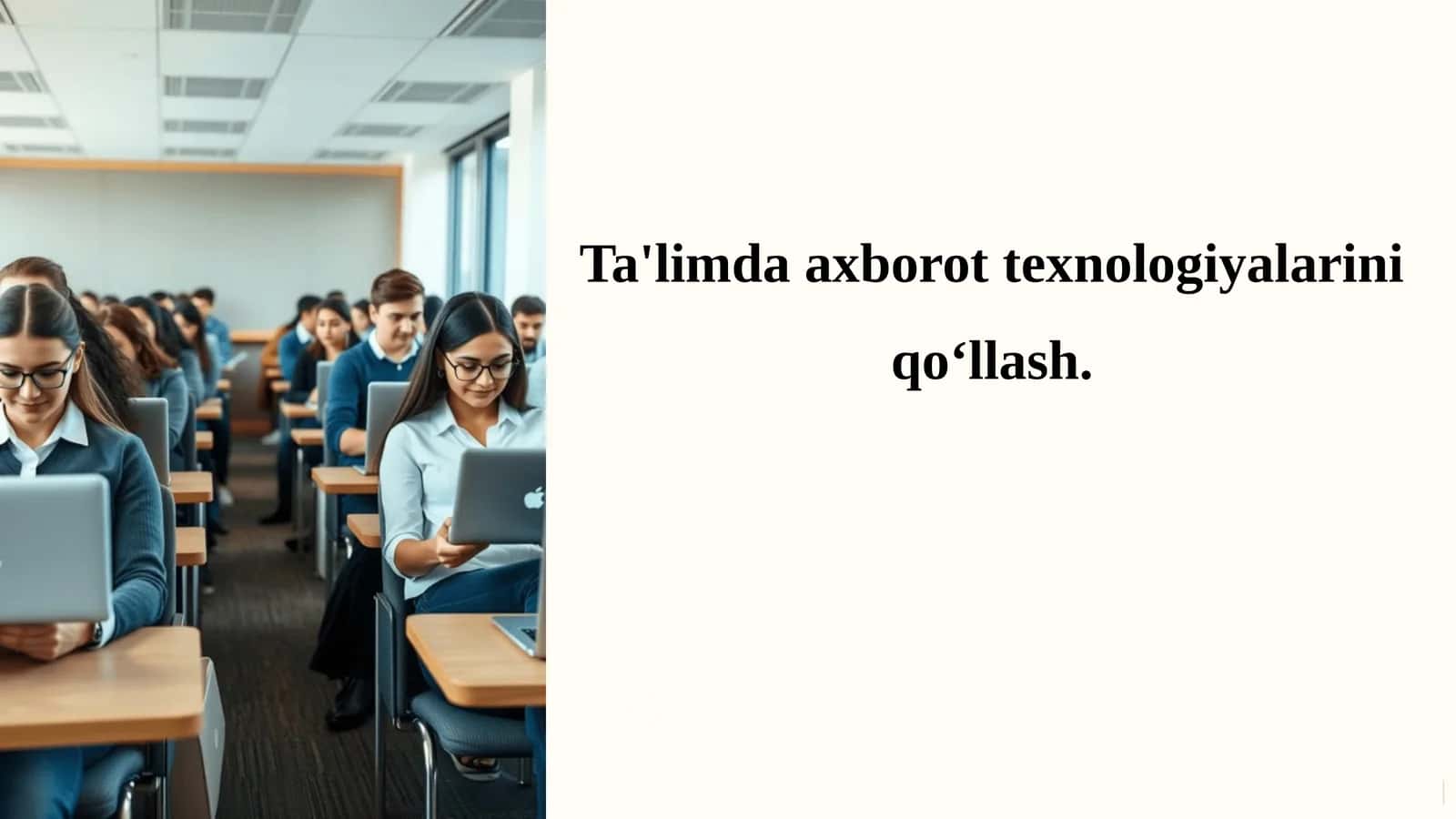 Ta'limda axborot texnologiyalarini qo‘llash 1