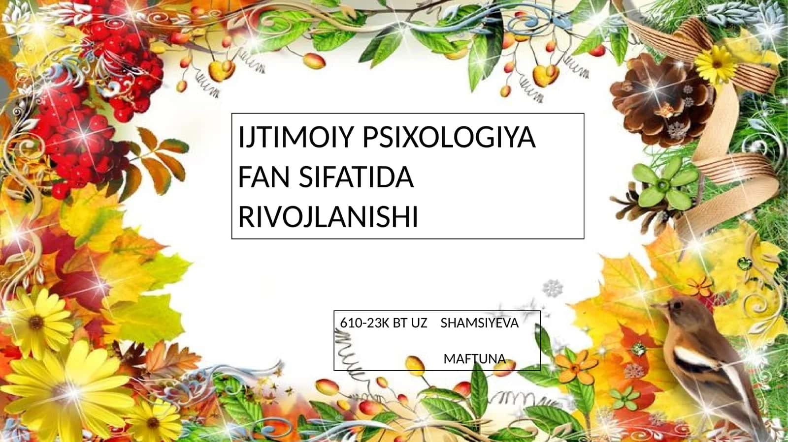 IJTIMOIY PSIXOLOGIYA FAN SIFATIDA RIVOJLANISHI 1