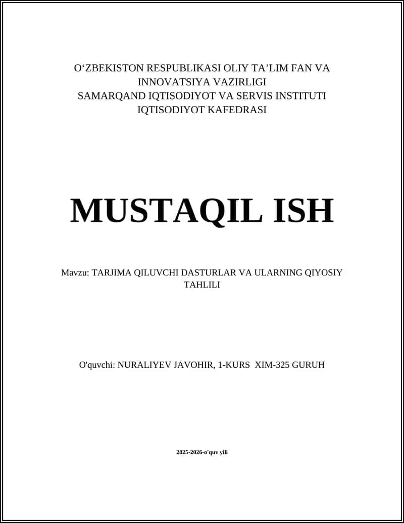 TARJIMA QILUVCHI DASTURLAR VA ULARNING QIYOSIY TAHLILI 1